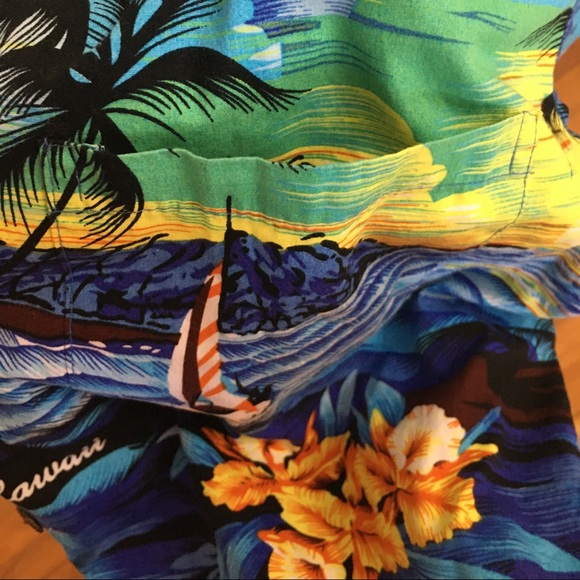 Hawaiian Floral Shirt Aloha Mo’i Palm Tree L - Picture 11 of 11